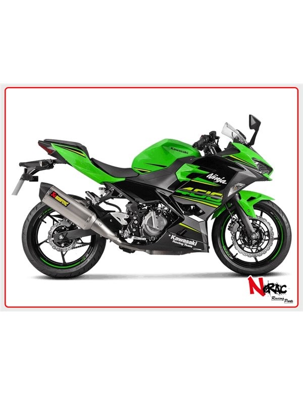 Terminale omologato titanio Akrapovic Kawasaki Ninja 250 18-19 / Ninja 400 18-20 / Z 400 19-20