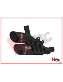Slip-On Zard Acciaio Inox Black Racing per Ducati Diavel 1260 omologato 2021/2023  - 1