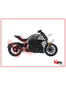 Slip-On Zard Acciaio Inox Racing per Ducati Diavel 1260 omologato Euro 4 2020/2021  - 2