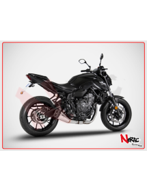 Scarico Completo ZARD OMOLOGATO Acciaio Inox Black con Fondello Acciaio Yamaha MT-07 / XSR 700 2021-2023  - 4