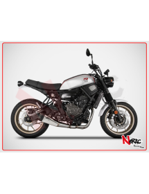 Scarico Completo ZARD OMOLOGATO Acciaio Inox Black con Fondello Acciaio Yamaha MT-07 / XSR 700 2021-2023  - 2